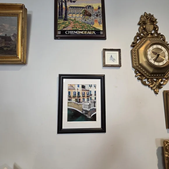 Framed Venice Canal Print "Where Bridges Meet" | Scanlans Travel Art 17" - Picture 2 of 13